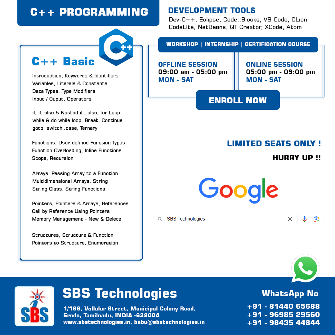 C++ BASIC PROGRAMMING