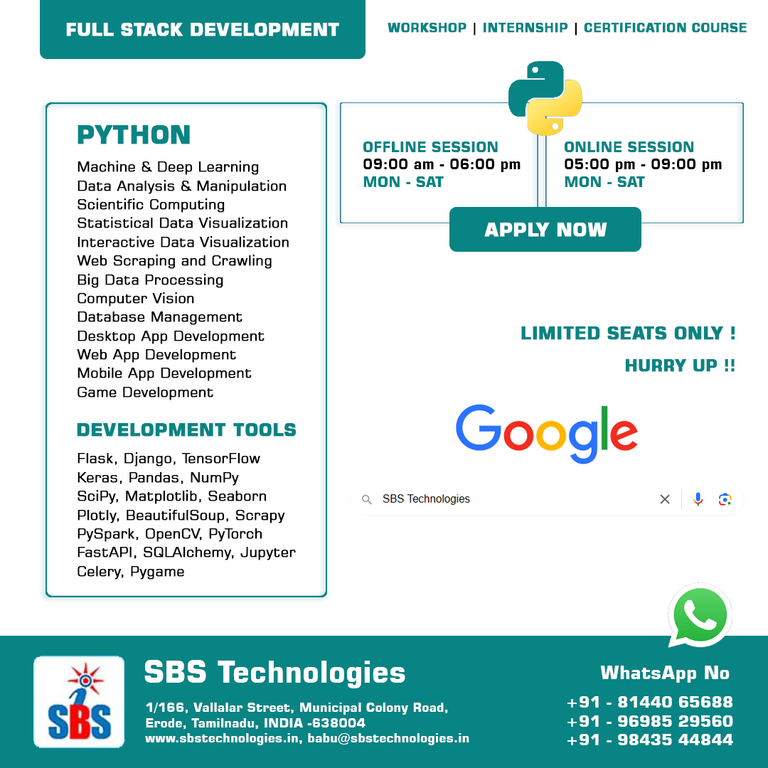 PYTHON FULL STACK DEVELOPMENT